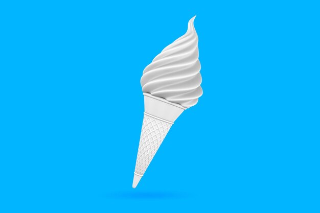 Ice cream waffle cone summer graphic background 3D rendering