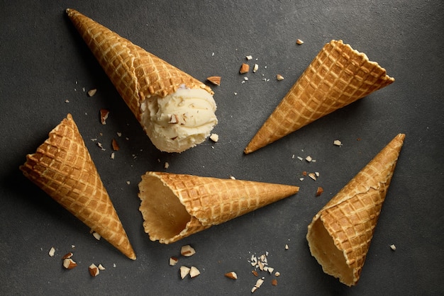 Ice cream waffle cones