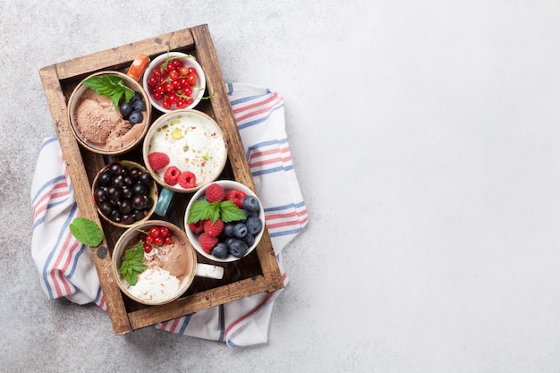 Ice cream with berries