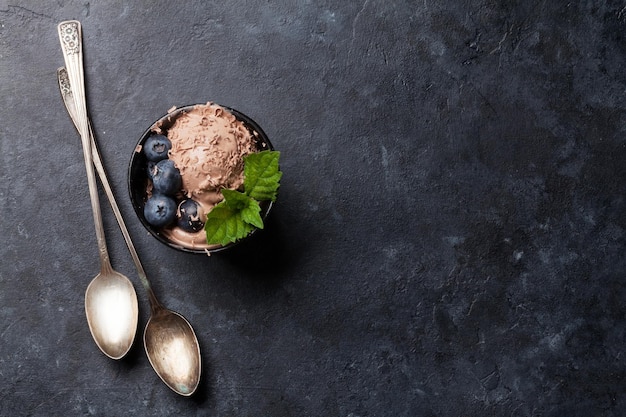 Ice cream with berries