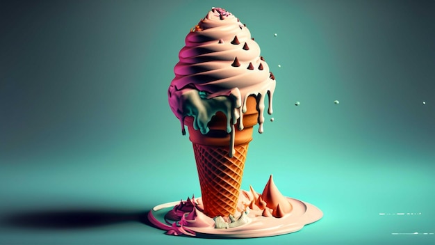 ice cream with drop