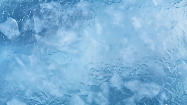 Photo ice crystals on a blue background