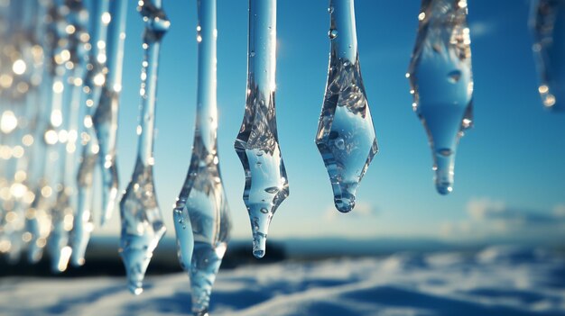 写真 湖の氷の結晶