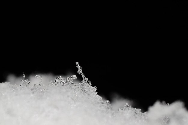 雪の中の氷の結晶