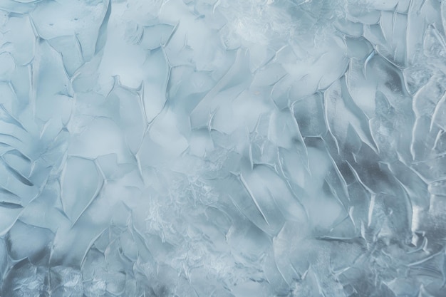 ice crystals on a window