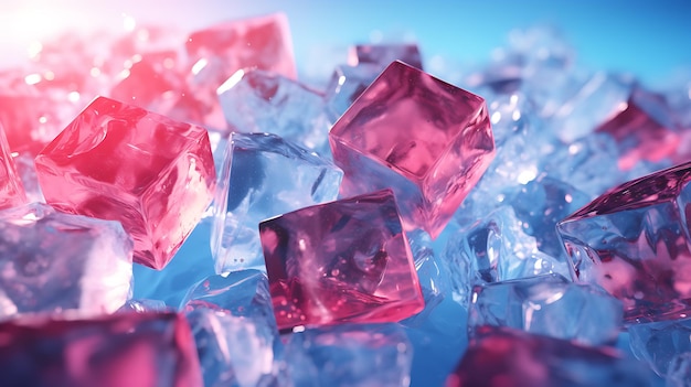 кубики льда сидят на поверхности генеративный ИИ