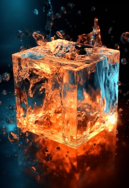 Photo ice cubes are a symbol of ice and water.