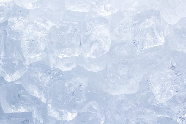 Ice cubes close up background