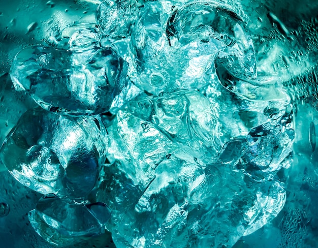 Ice cubes feel fresh on hot days background