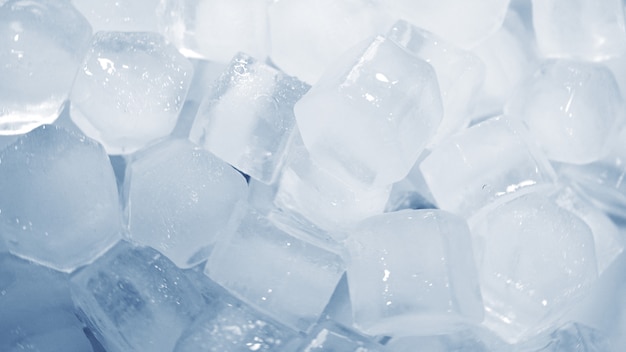 Ice cubes from clear water