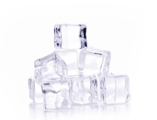 Ice cubes  on whited background