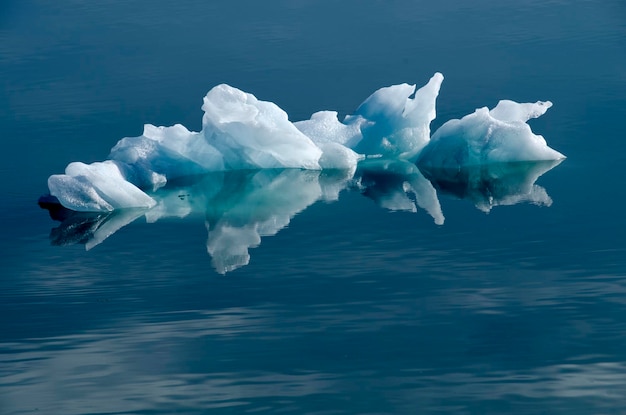 Ice floating in the sea