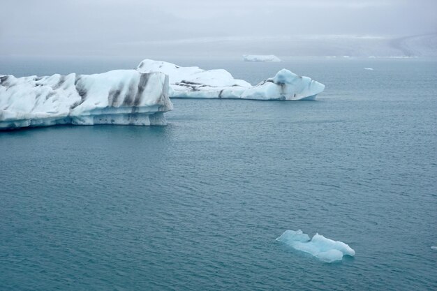 Ice floes at Jokulsarlon glacial lagoon in Iceland