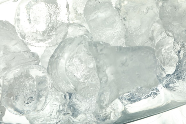 Photo ice forms for different drinks close up