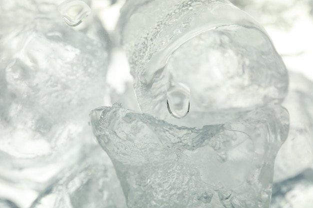 Ice forms made for drinks close up