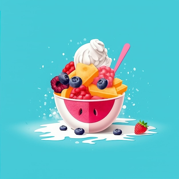 ice fresh simple summer cool summer promotion