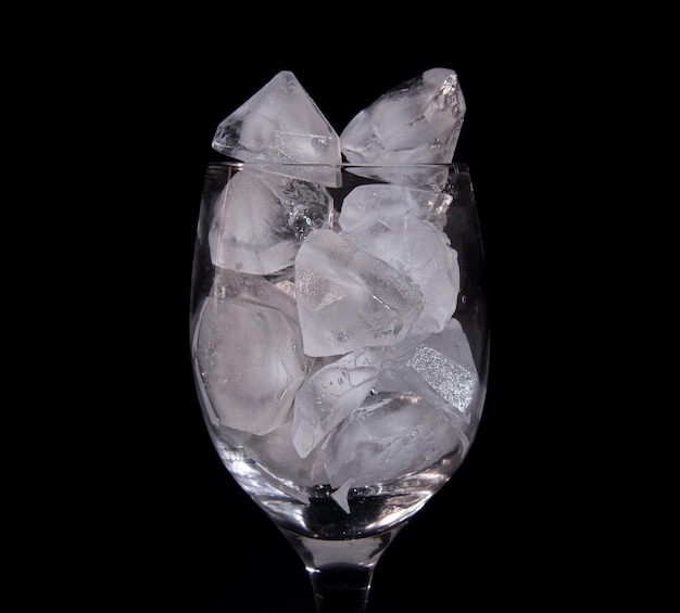 ice in glass