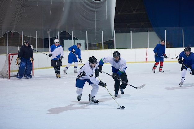 ice hockey sport players in action, business comptetition concpet