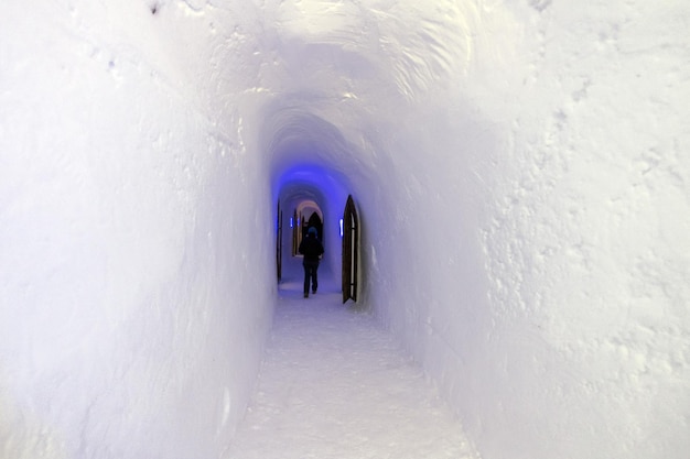 Ice hotel igloo interior