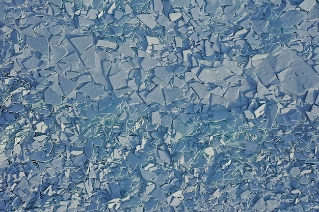 ледяные торосы байкал вид сверху текстура, абстрактный фон зима битый лед
