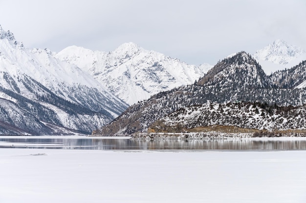 Ice lake landscape in tibet