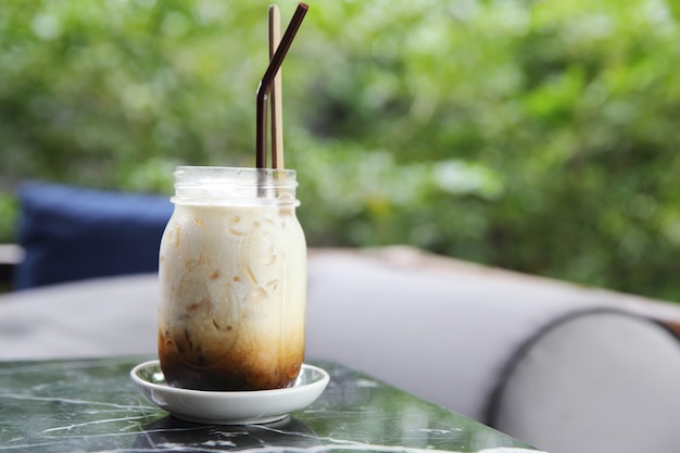 Ice latte coffe