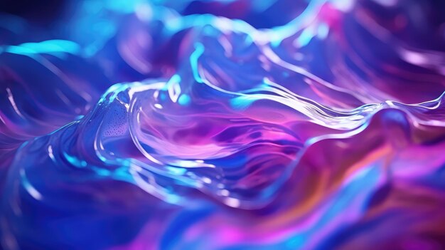 Photo ice and liquid background in neon colors