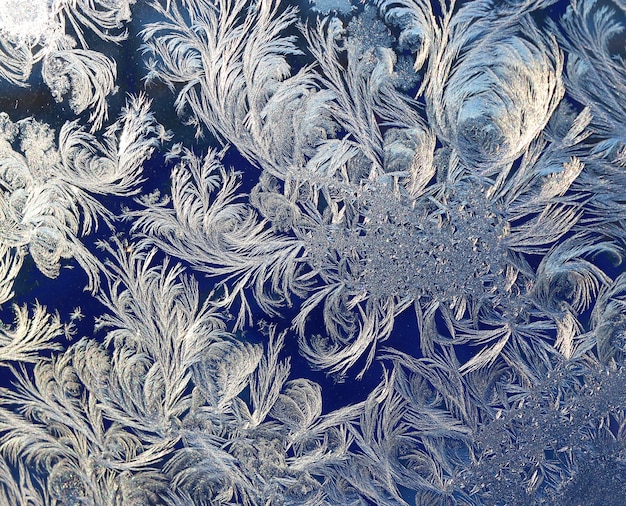 写真 ガラスの氷のパターン 抽象的な自然な背景