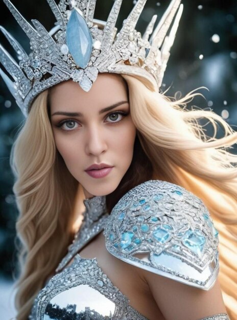 Ice Queen Blond Woman Warrior