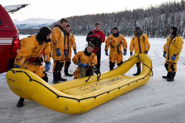 Ice rescue training