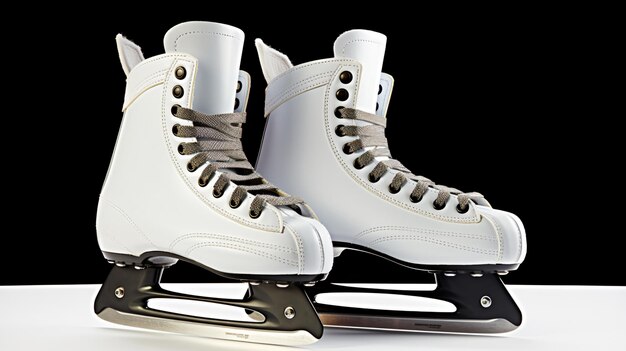 Ice skates on white background AI Generative