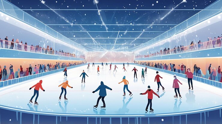 Photo ice skating rink