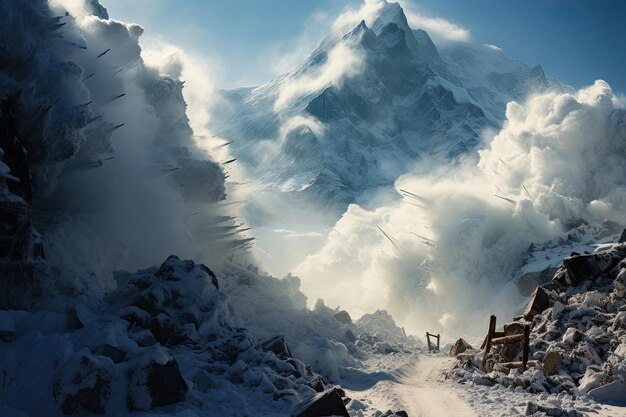 Ледяной покров скалывает горы и здания, порождающие IA