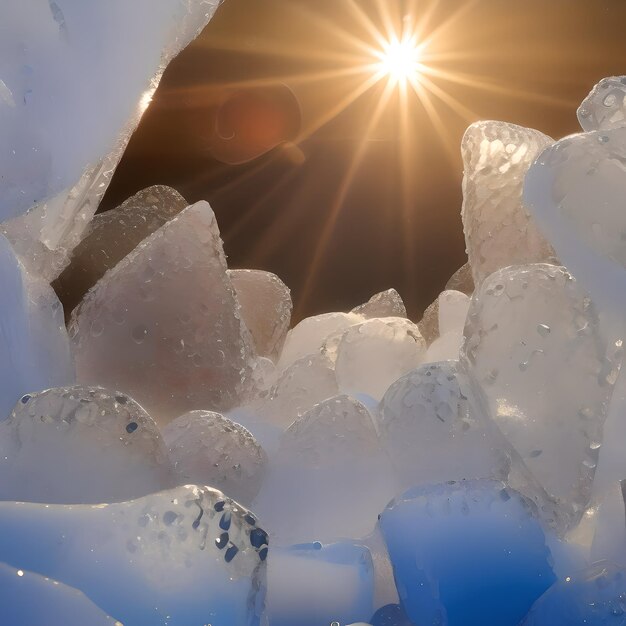 写真 氷の質感の背景