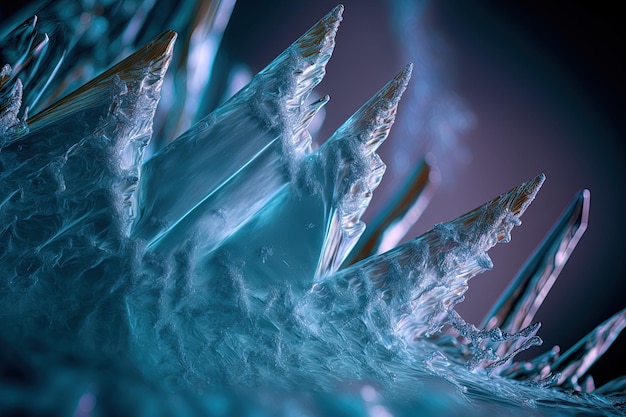 Ice texture in macro photography