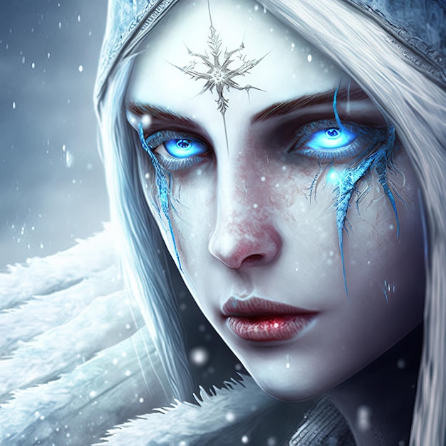 Ice tovenares portret frost mage concept