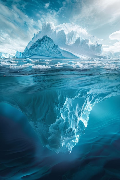 Photo iceberg in antarctica generative ai