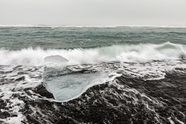 Photo iceberg diamond beach iceland