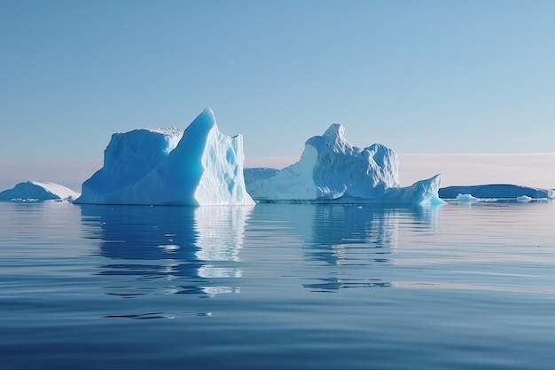 Iceberg floating in arctic Generate Ai