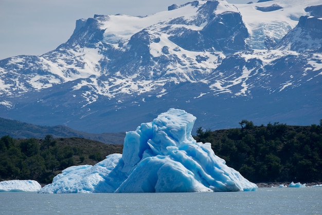 Photo iceberg floating on the lake argentino