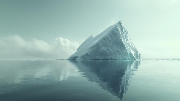 Iceberg floating in the ocean