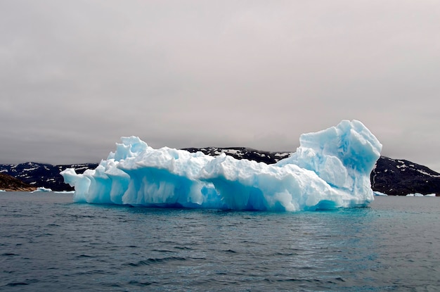 Iceberg in a gray day