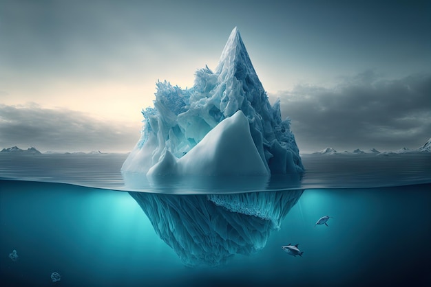 Iceberg Hidden Danger and Global Warming