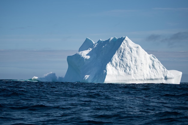 An iceberg is seen up close