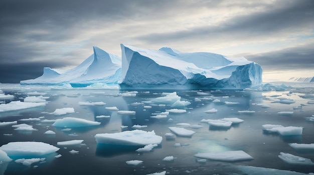 Photo iceberg lagoon jokulsaron iceland with reflection