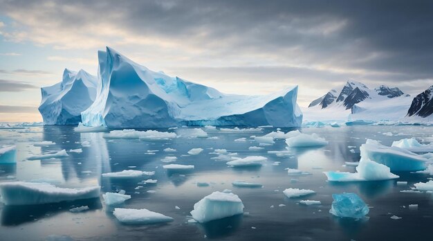 Photo iceberg lagoon jokulsaron iceland with reflection