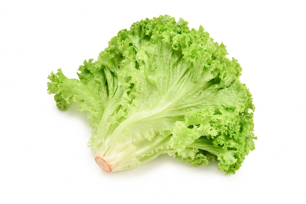 Iceberg lettuce isolated on white background.