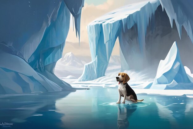 Photo iceberg paradise beagle