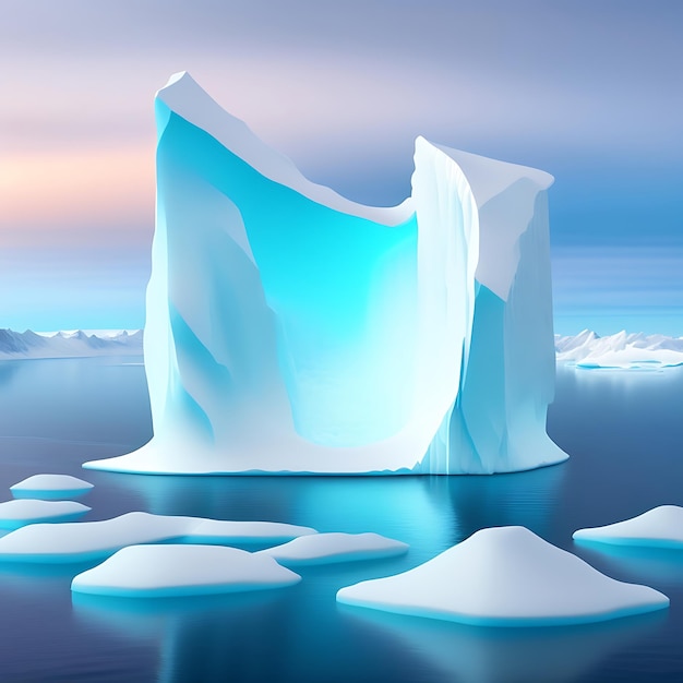 Iceberg in the polar regions arctic ice sheet in the ocean