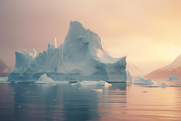 Iceberg in polar regions Generative Ai